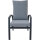 Valencia Comfort Plus Sessel matt anthrazit / Aluminium / Ranotex dunkelgrau / inkl. Kissen