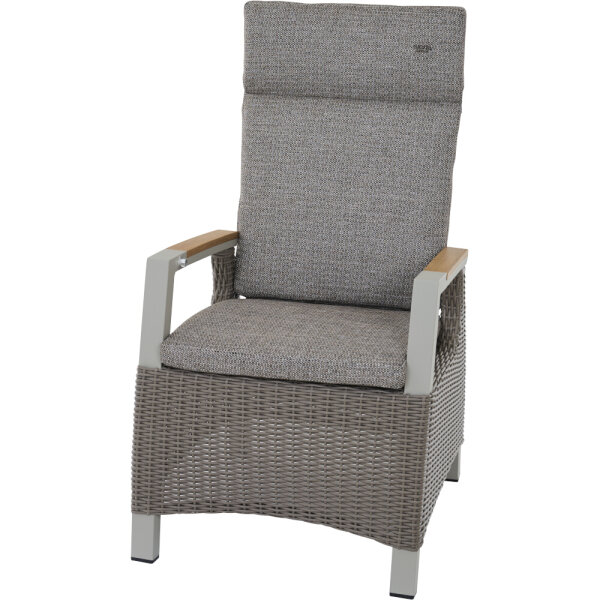 Corido Move Sessel / taupe / Aluminium / Teak / inkl. Auflage