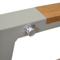 Corido Move Sessel / taupe / Aluminium / Teak / inkl. Auflage