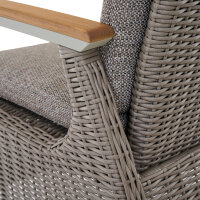 Corido Move Sessel / taupe / Aluminium / Teak / inkl. Auflage