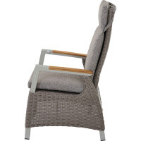 Corido Move Sessel / taupe / Aluminium / Teak / inkl. Auflage