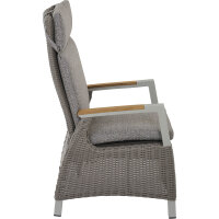 Corido Move Sessel / taupe / Aluminium / Teak / inkl. Auflage