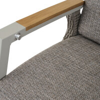 Corido Move Sessel / taupe / Aluminium / Teak / inkl. Auflage