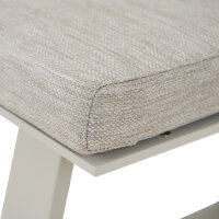Repton Bank 3er / seidengrau, taupe / Aluminium / inkl. Kissen