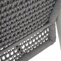 Cortina Move Sessel grau/taupe, Aluminium, Rope, Teak, inkl. Kissen