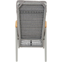 Cortina Move Sessel grau/taupe, Aluminium, Rope, Teak, inkl. Kissen