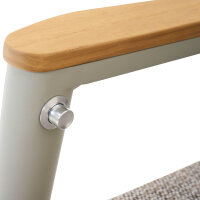 Cortina Move Sessel grau/taupe, Aluminium, Rope, Teak, inkl. Kissen