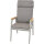 Cortina Move Sessel grau/taupe, Aluminium, Rope, Teak, inkl. Kissen