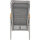 Cortina Move Sessel grau/taupe, Aluminium, Rope, Teak, inkl. Kissen
