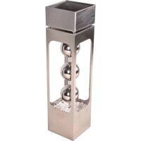 Pflanzsäule KASKADE mit Brunnen aus Edelstahl