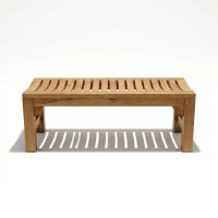 Teakholz Gartenbank DENNIS 2 Sitzer 120cm