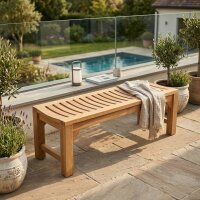 Teakholz Gartenbank DENNIS 2 Sitzer 120cm