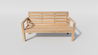 Teakholz Gartenbank SAMOSIR 150cm 3 Sitzer