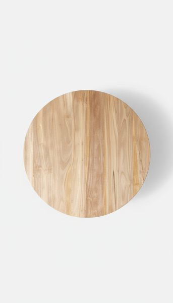 Teakholz INDOOR Tischplatte rund 70cm – 2,5 cm, handgefertigt
