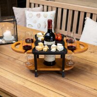 MINA Weinregal für 1 Flasche & 4 Gläser