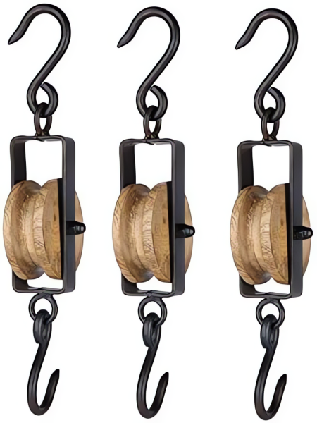Hänger Umlenkrolle mit Haken „Rustico“ 30cm