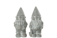 Zwerg Zement Grau Large, 2er Set