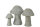 Figuren Pilz, Zement, Grau, 3 Stück im Set