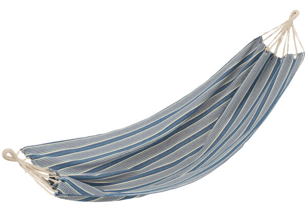 Hängematte Streifen blau/weiss, Baumwolle / Polyester