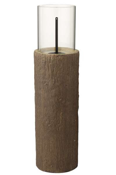 Ethanol Kamin Brasero, Baumstammoptik Rund, Braun