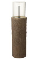 Ethanol Kamin Brasero, Baumstammoptik Rund, Braun