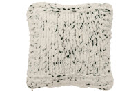 Kissen Gestrickt 50x50, Polyester, Weiß /...