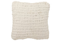 Kissen Gestrickt 50x50, Polyester, Weiß /...