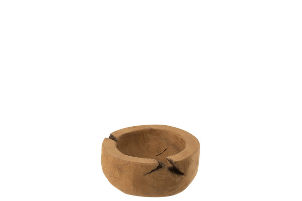 Schüssel / Schale aus Teakholz, Rund, Naturell