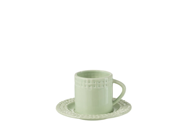 Tasse & Untertasse Keramik Grün