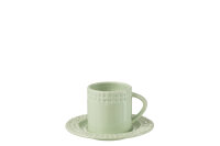 Tasse & Untertasse Keramik Grün