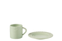 Tasse & Untertasse Keramik Grün