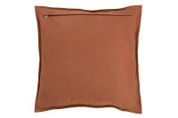 Kissen Viereckig Leder Cognac