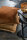 Kissen Viereckig Leder Cognac