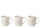 Tasse Liebe Keramik Silber 3er Set
