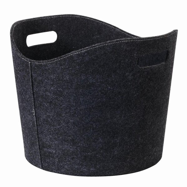 Filz-Kaminholztasche grau Ø 39cm x H 31cm