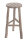 Hocker / Beistelltisch Rund, Holz, Weiß (White Wash)
