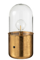 Tischlampe Antik, Led,  Glas / Zink,Gold,Large