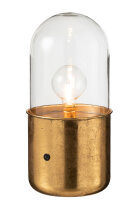 Tischlampe Antik, Led,  Glas / Zink,Gold,Large