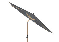 Mittelstockschirm Riva Ø250 Teak look / Anthrazit