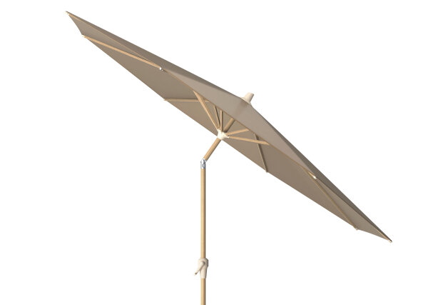 Mittelstockschirm Riva Ø250 Teak look / Taupe