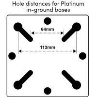 Adapter für Sonnenschirmständer von 64-113 mm Lochabstand