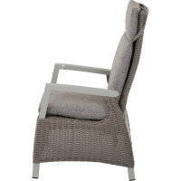 CORIDO Move Sessel matt seidengrau/taupe Gestell Aluminium, Gardino®-Geflecht, inkl. Auflage