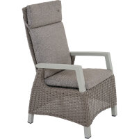 CORIDO Move Sessel matt seidengrau/taupe Gestell Aluminium, Gardino®-Geflecht, inkl. Auflage