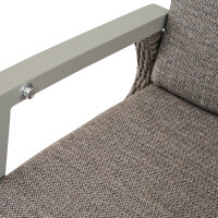 CORIDO Move Sessel matt seidengrau/taupe Gestell Aluminium, Gardino®-Geflecht, inkl. Auflage