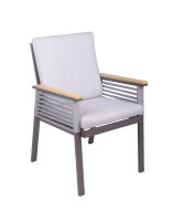 Stuhl DENIA, dunkelbraun, Aluminium, Non-Wood,...