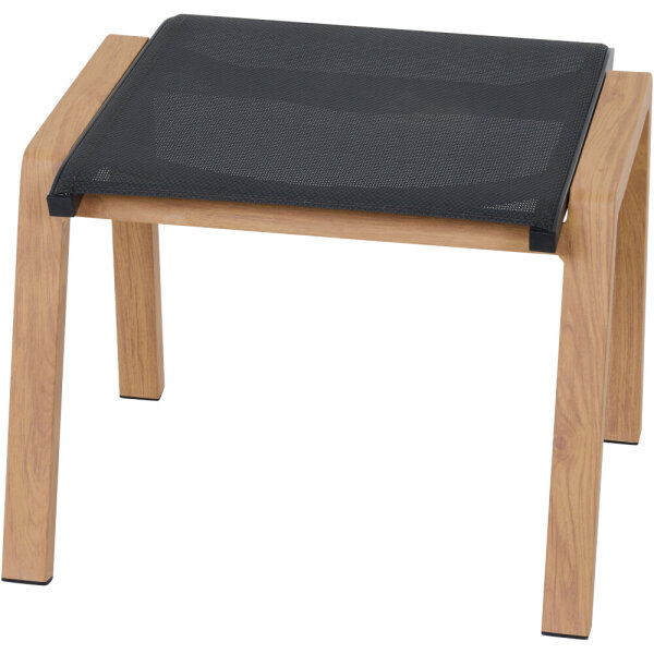 CATANIA Dining Hocker Aluminiumgestell in teaklook, Ranotex® Bezug
