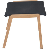 CATANIA Dining Hocker Aluminiumgestell in teaklook, Ranotex® Bezug