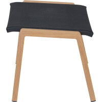 CATANIA Dining Hocker Aluminiumgestell in teaklook, Ranotex® Bezug
