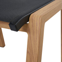 CATANIA Dining Hocker Aluminiumgestell in teaklook, Ranotex® Bezug