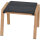 CATANIA Dining Hocker Aluminiumgestell in teaklook, Ranotex® Bezug